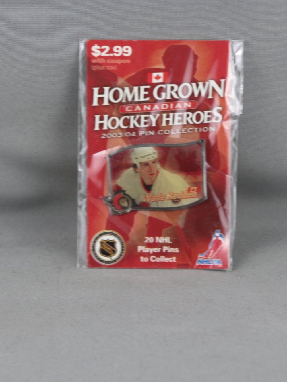 Home Grown Heroes Hockey Pin - Wade Redden (Ottawa Senators) - Screened Pin
